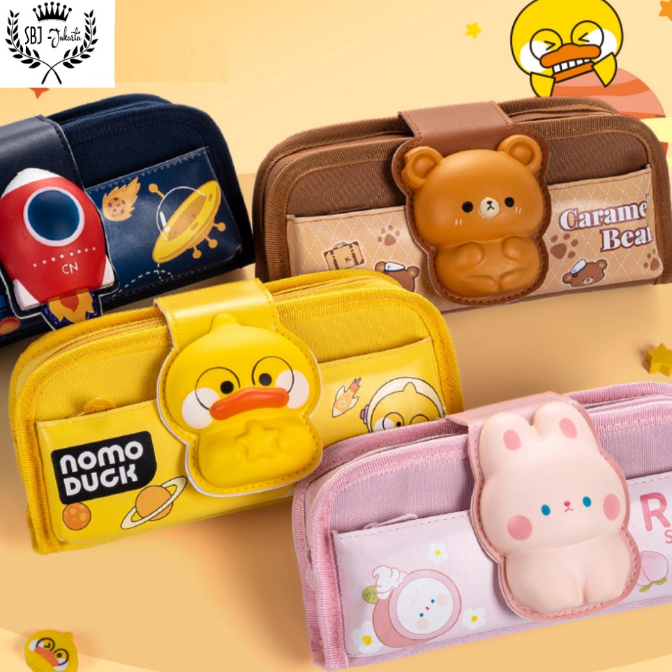 

Tempat pensil Kotak pensil model SEPERTI smiggle softcase Nomo and Friends