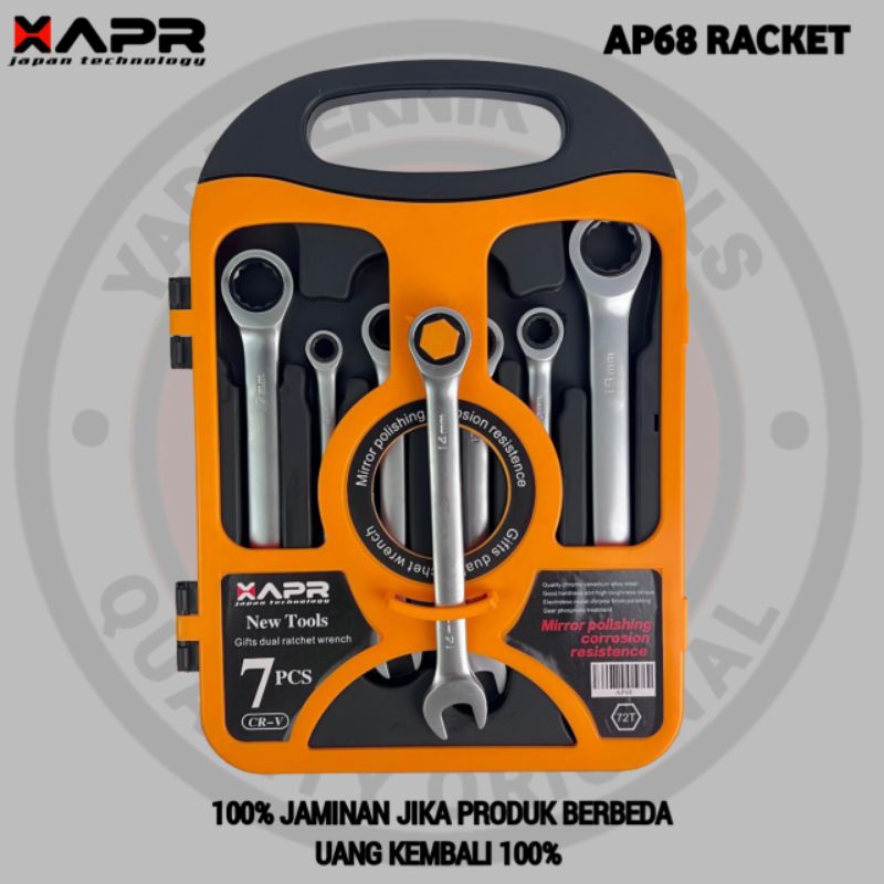 Set Kunci ringpas rachet APR 7pcs 8-19mm berkualitaas tinggi dan kuat