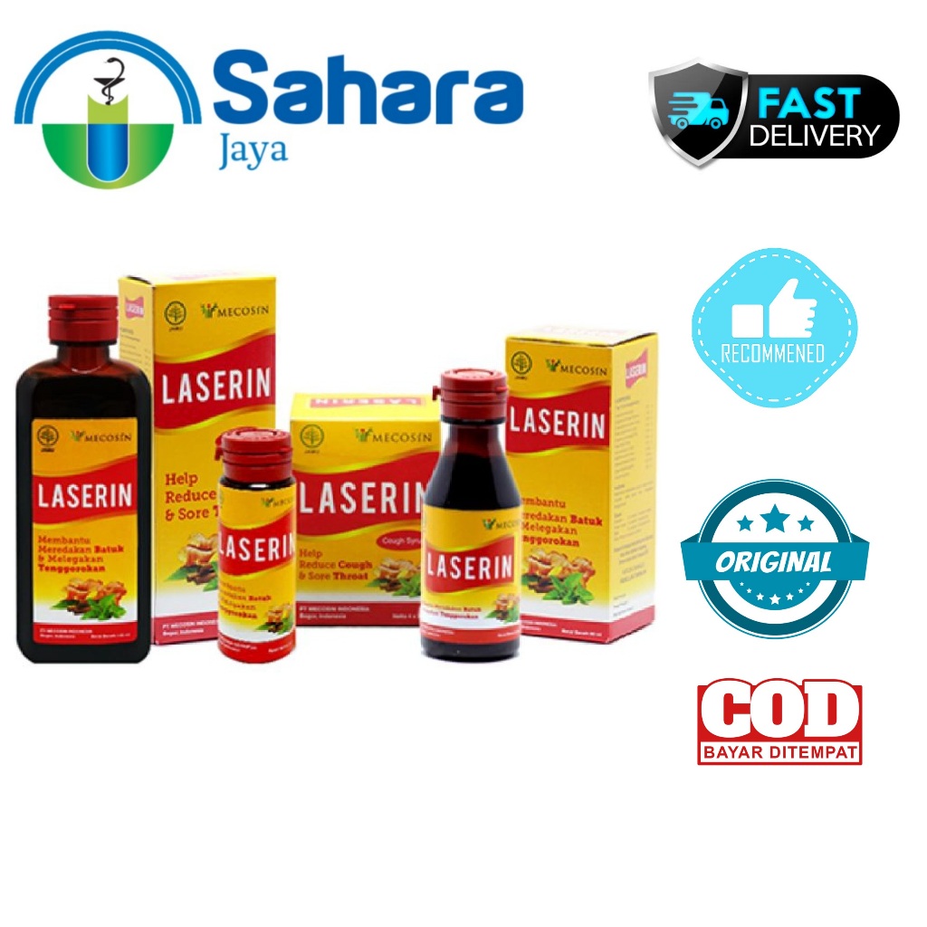 [SJ] Laserin Sirup 30 ML 60 ML 110 ML - OBAT BATUK HERBAL