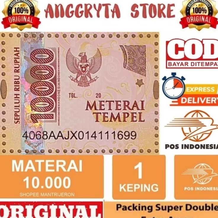 

Pasti Laku Materai 1 Sepuluh Ribu Lolos Sinar UV Ultraviolet Baca Deskripsi Sebelum Order