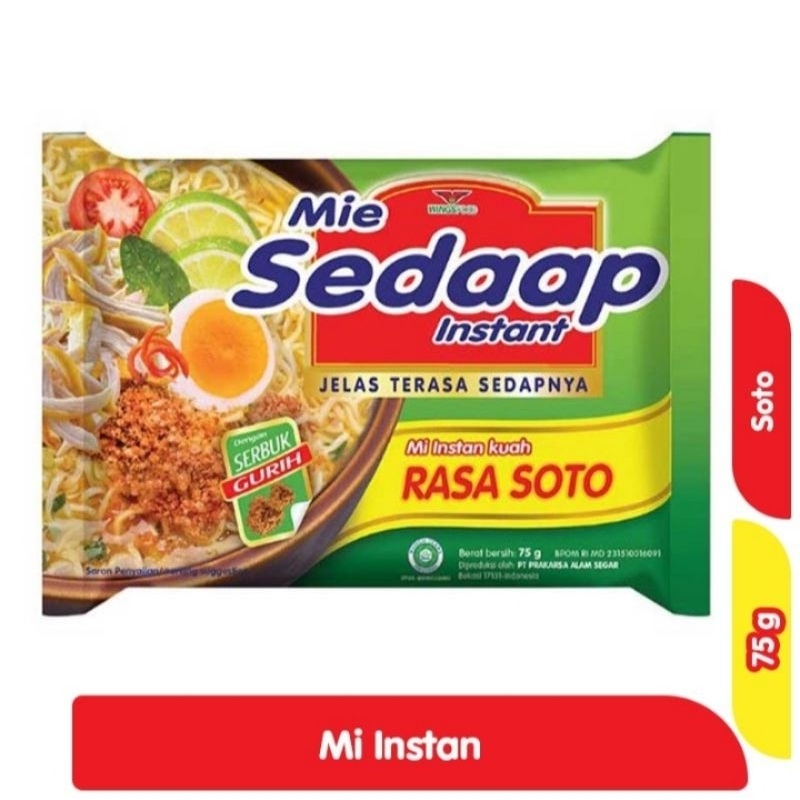 

Mie Sedaap Instan Soto,ayam bawang 1 Karton Isi 40 pcs