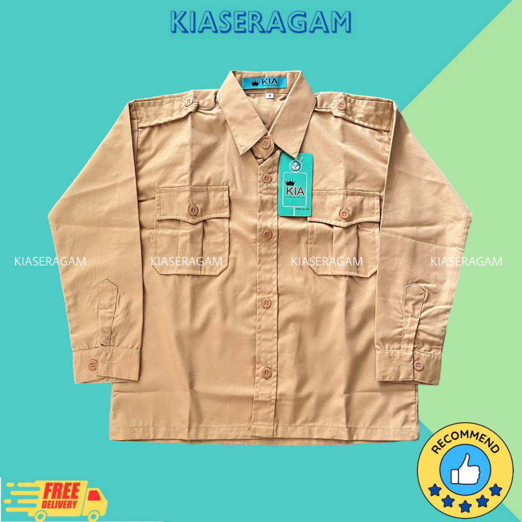 Seragam Sekolah Baju Pramuka penggalang SD SMP SMA lengan panjang laki perempuan l baju penggalang l