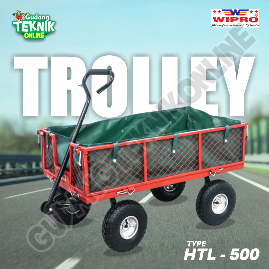 Troli Pengangkut Barang WIPRO HTL-500 / Gerobak Troli Trolley Barang 300kg Grobak HTL500 WIPRO