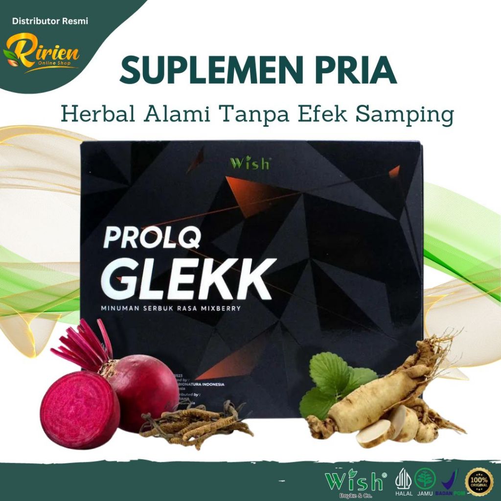 

PROLQ GLEK Wish Boyke Minuman Herbal Stamina Pria Rasa Mix Berry Herbal Care Original 100% Aman BPOM