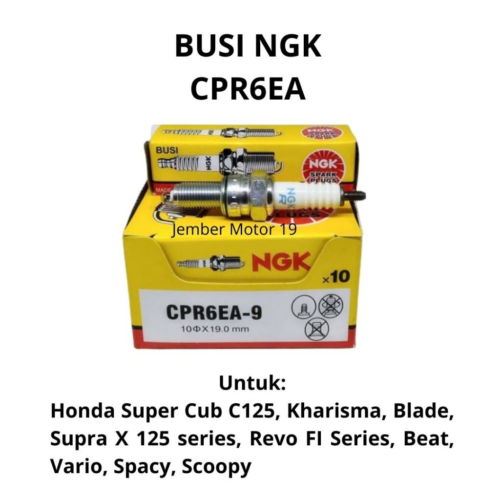 BUSI MOTOR NGK CPR6EA BUSI MOTOR YAMAHA, BUSI HONDA, BUSI VARIO (ORIGINAL)