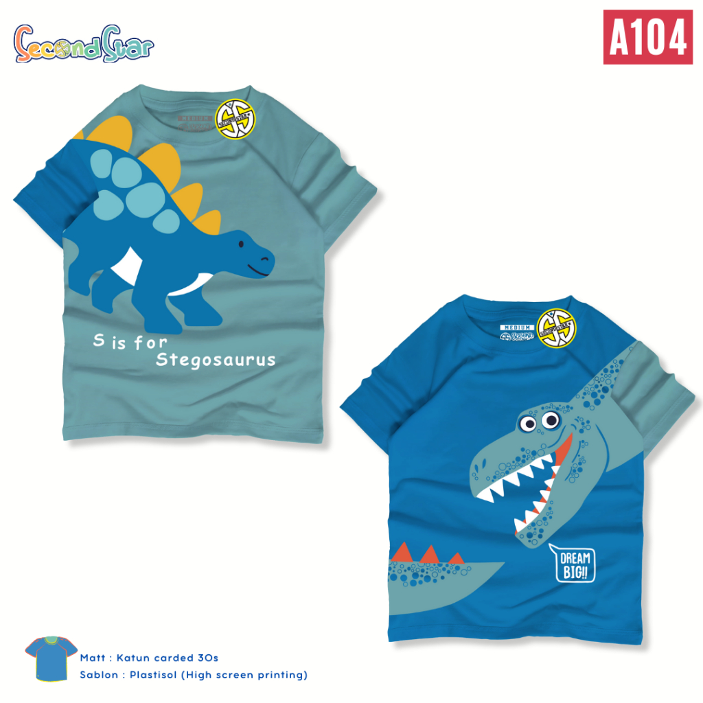 Second Star baju anak Laki-laki perempuan  Kaos oblong 1-12 tahun unik - SSA104