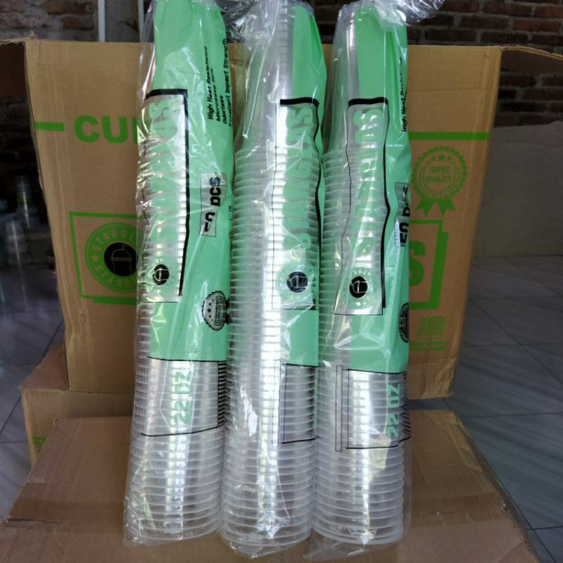 Gelas cup 22 oz merek starglass isi 50pc/slop