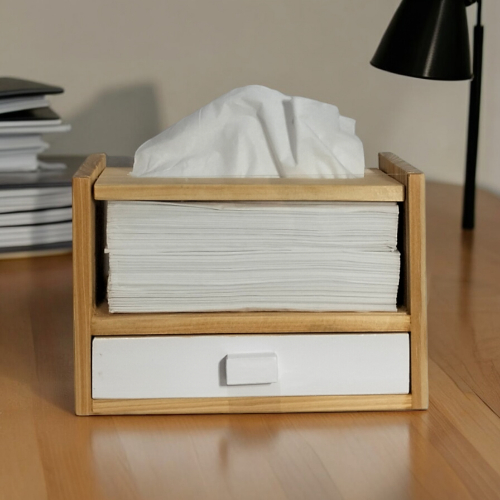 Tempat tisu korea / kotak tisu kayu aesthetic / tempat tisu unik/ wooden tissue box kayu pinus