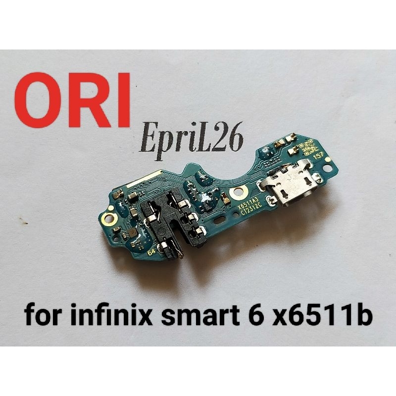 CONNECTOR CHARGER INFINIX SMART 6 X6511B ORI PAPAN CAS INFINIX SMART 6 X6511B ORIGINAL