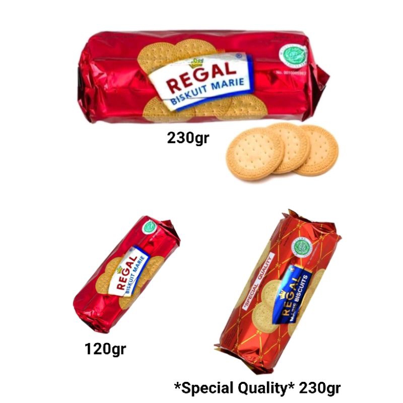 

Marie Regal 120gr, 230gr, Marie Spesial - Biskuit Marie Regal / Biskuit Regal Spesial / Biscuit Regal / Regal Marie Biskuit / Biscuit Regal Spesial /Cemilan Biskuit Tinggi Protein /Hampers Ultah / Biscuit Family Pack / Biskuit Sehat / Camilan Keluarga