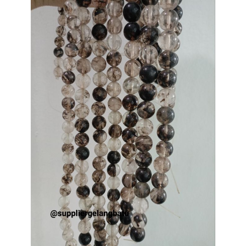 Batu black citrine 8mm 10mm 12mm