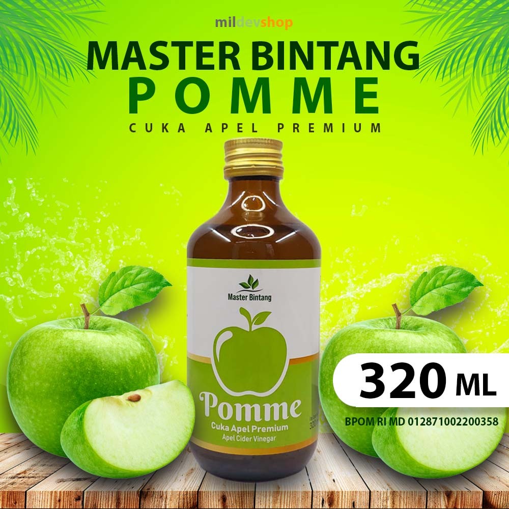 

Cuka Apel Master Bintang Pomme Premium Apple Cider Vinegar Murni 320ML