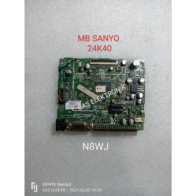MB BOARD MOTHERBOARD MAINBOARD MESIN TV LED SANYO 24 INCH 24K40 24K50