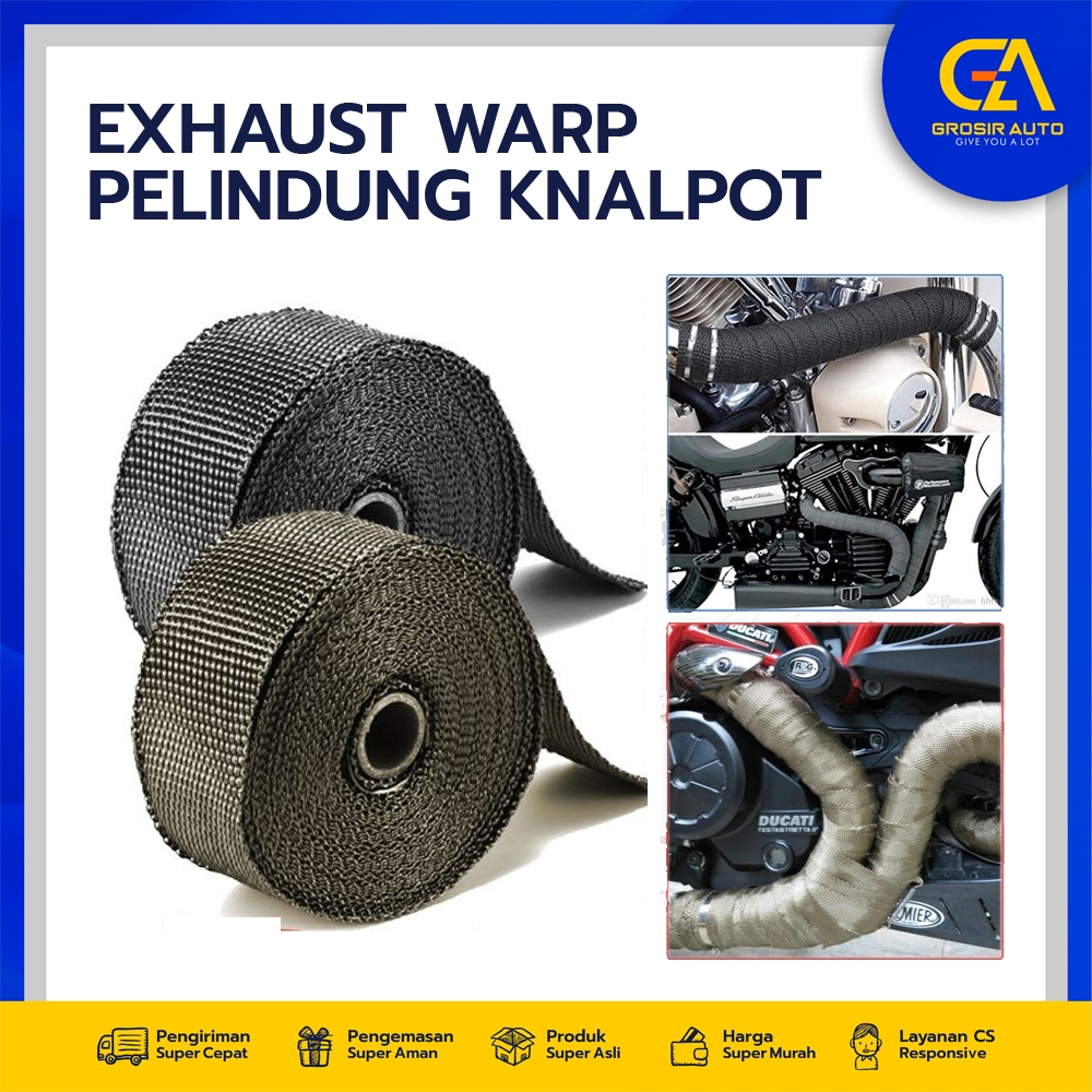 Pelindung Knalpot Motor Peredam Panas Exhaust Wrap 1 ROLL ISI 10 M