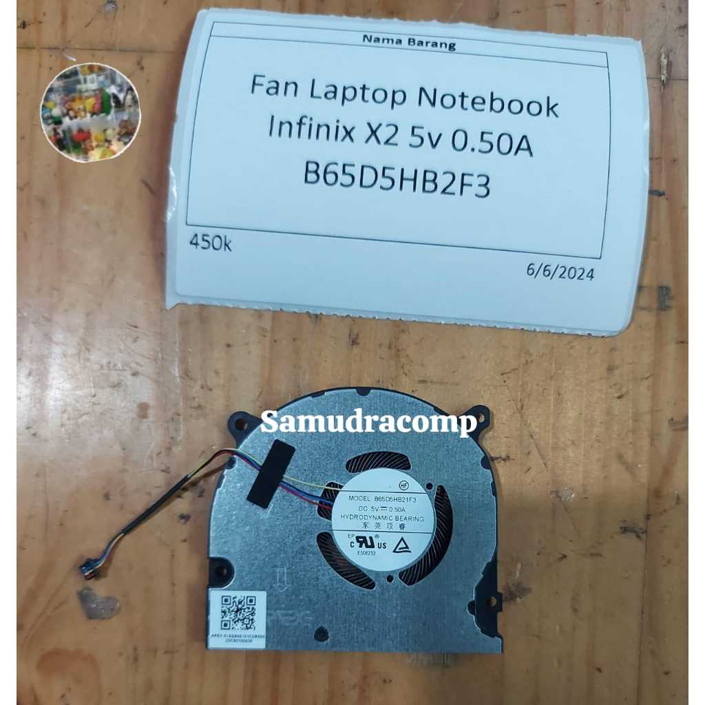 Fan Laptop NOTEBOOK Infinix X2 5v 0.50A B65D5HB21F3