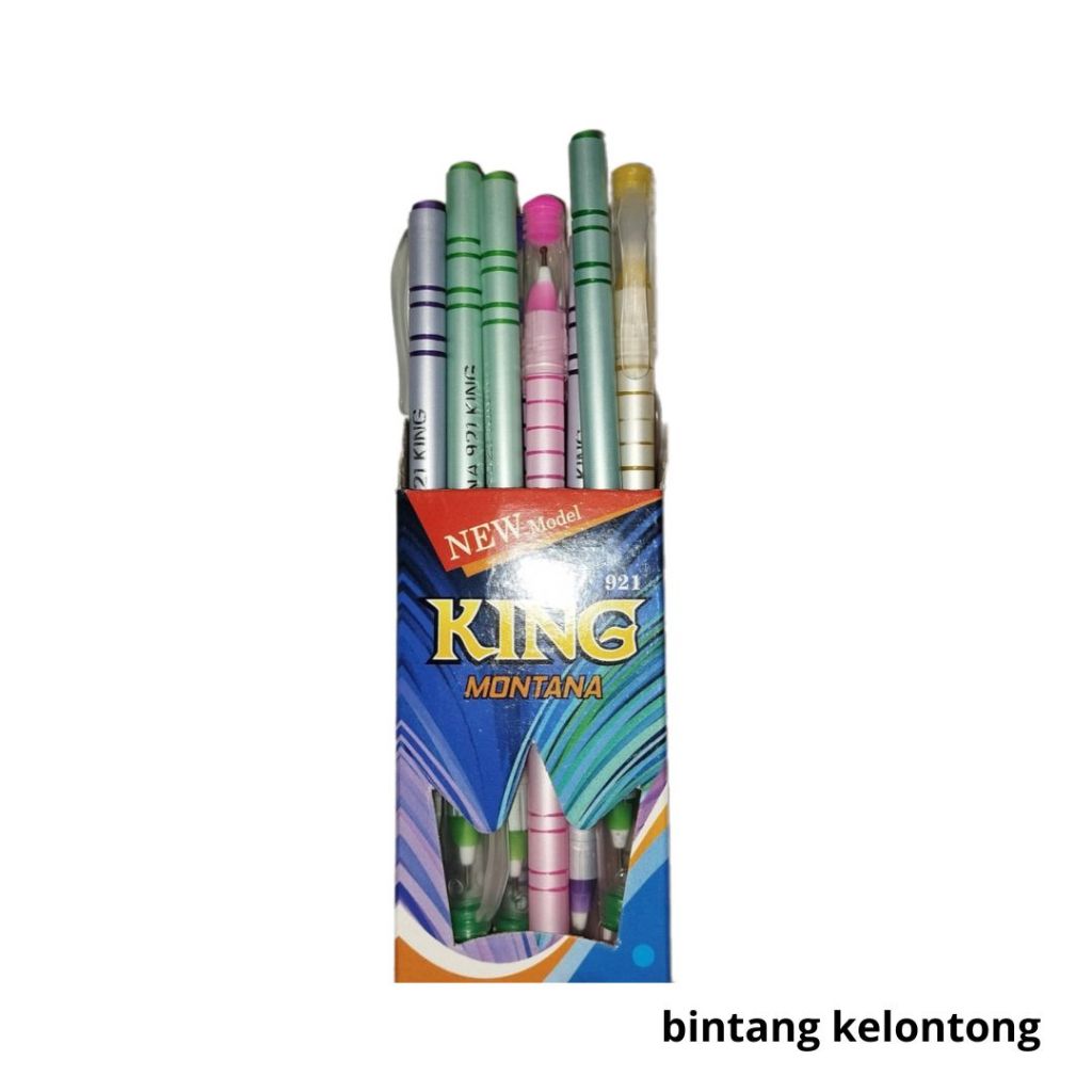 

Pulpen / Bolpoint / Pen MONTANA 921 KING 1 Pack Isi 12 Pcs Grosir Murah