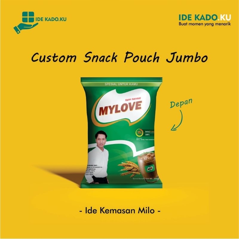 

(1 HARI JADI) SNACK POUCH CIKI JUMBO / SNACK KADO UNIK / KADO SIDANG / VALENTINE SNACK