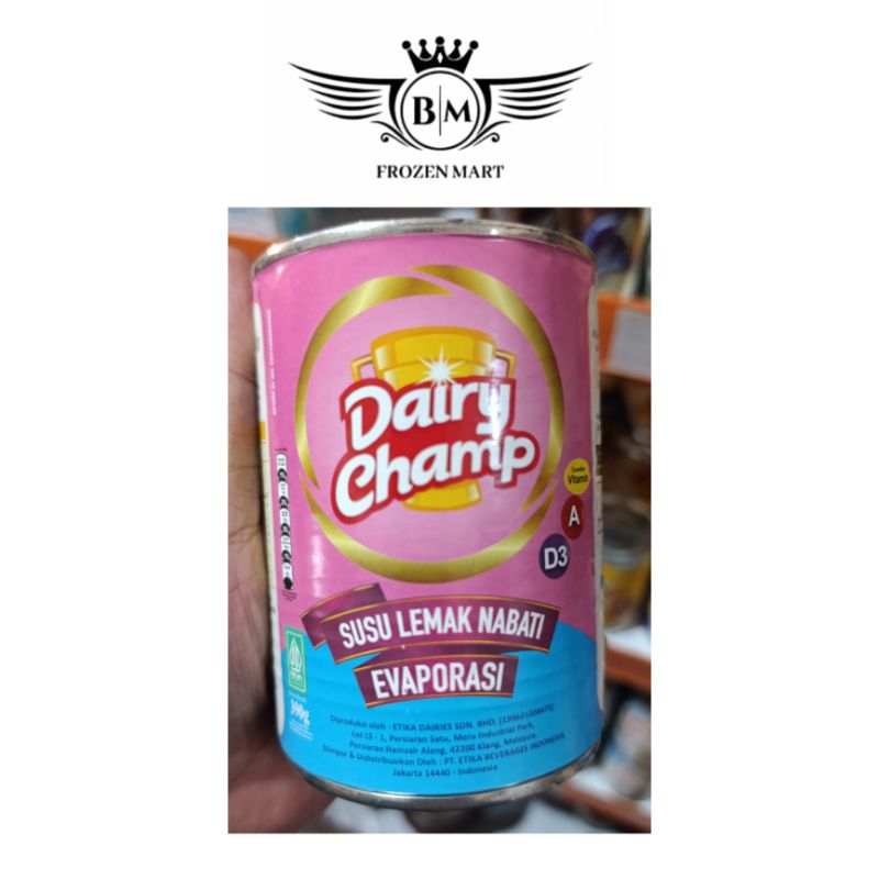 

Susu Evaporasi Dairy champ Kaleng.