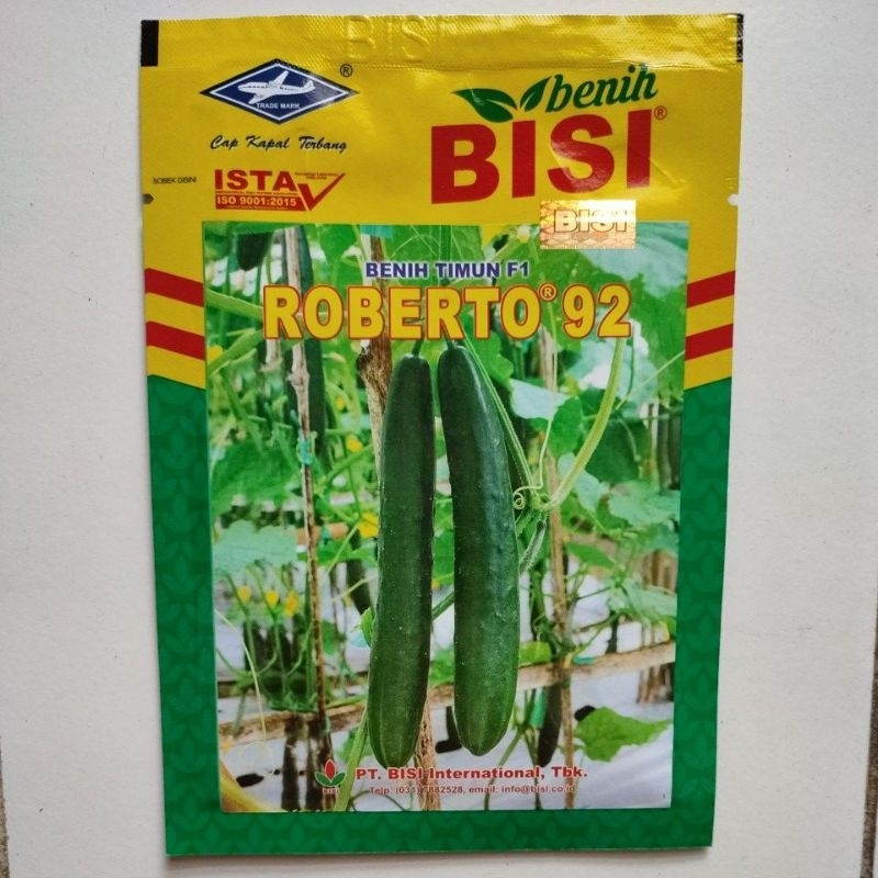 Timun jepang roberto 92 10 gram isi +- 532 biji. Timun F1. Dijamin ori. Expired oktober 2026.