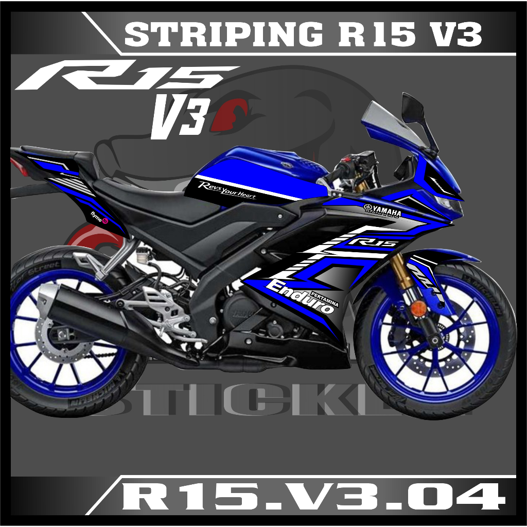 Striping R15 V3 - Stiker R15 V3List Variasi Motor STICKER R15 V3 CODE 04