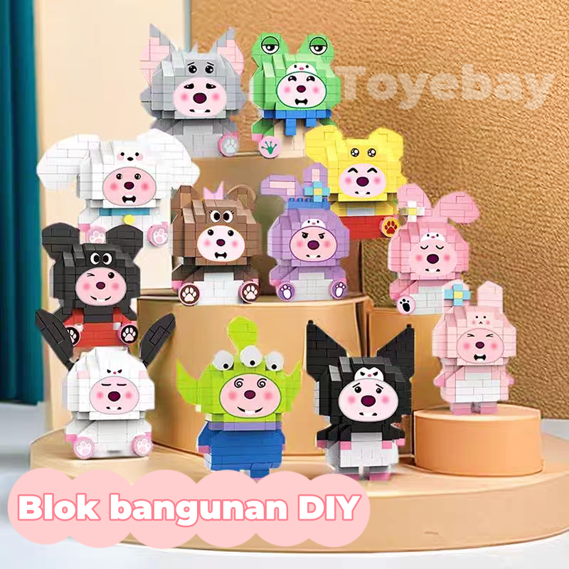 【READY】Lego Loopy//DIY Susun Blok Permainan Anak/Kuromi/Cinnamoroll Mainan Mini Bricks