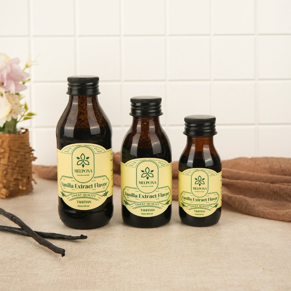 

5iProduk Melpona Vanilla Extract Flavor Tahitian Ekstrak Vanili Halal Certified Non Alcohol No Alkohol 6 ml 6ml A35