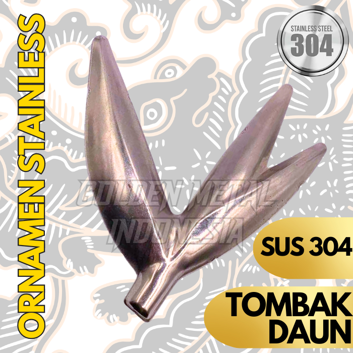 Aksesoris Pagar Stainless Ornamen DAUN