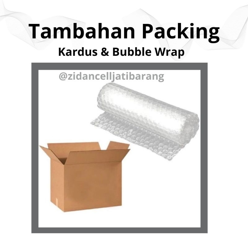 

Packing Tambahan Kardus dan Bubble Wrap untuk menjaga paket anda lebih aman