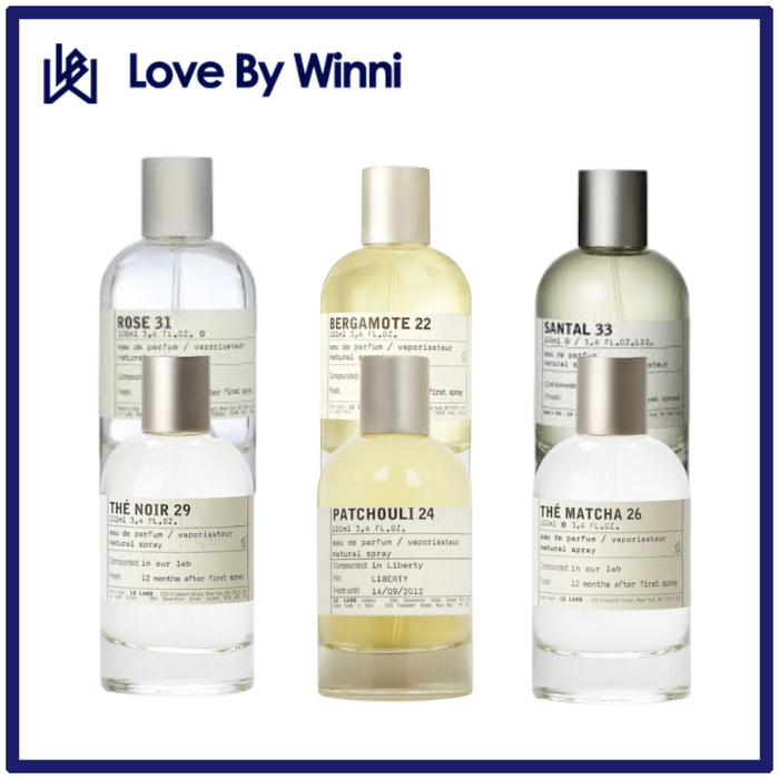 Le Labo Santal 33 The Matcha 26 Bergamote 22 The Noir 29 Rose 31 Patcholui 24 Parfum 30,50,100Ml
