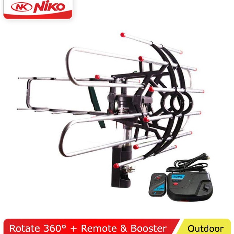KODE Y77K Antena TV Digital Remote Rotasi NIKO Nk 85C  ANTENA TV OUTDOOR NK85 C