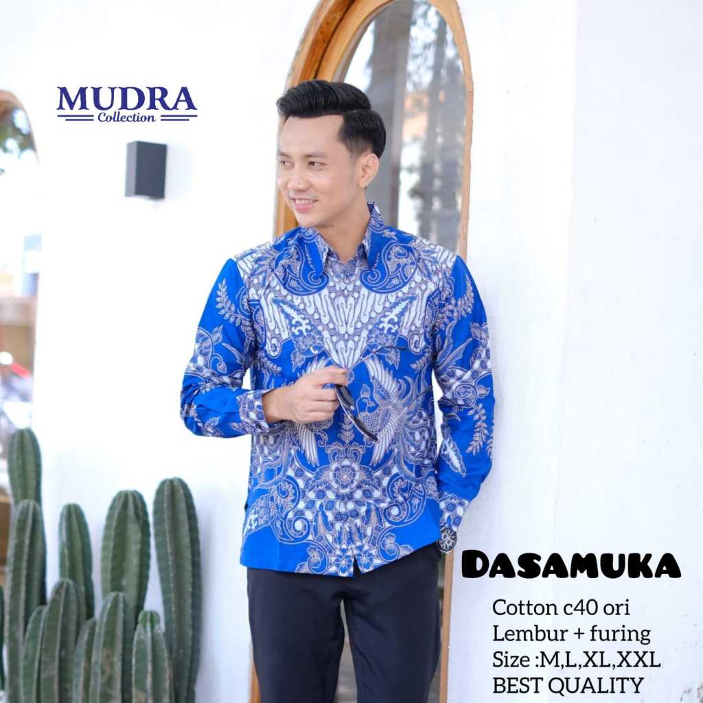 Batik Mudra Collection / Batik Pria Lengan Panjang / Batik Terbaru / Dasamuka / Mudra Hijab