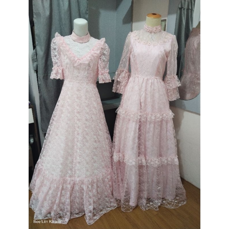 Gaun Noni Belanda Pink / Baju Karnaval Unik / Dress Pantai