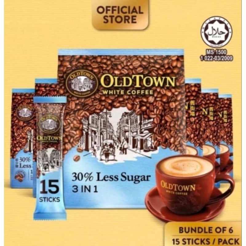 

KOPI PUTIH OLDTOWN OLD TOWN WHITE COFFEE 3IN1 LESS SUGAR MALAYSIA