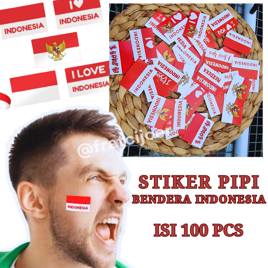 

Stiker Pipi Bendera Merah Putih Isi 100 Pcs
