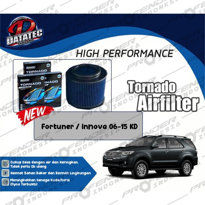 DATATEC - Filter udara Replacement Filter - Toyota Fortuner / Innova Hilux 06+ 12+ KD Vigo VNT - Ori