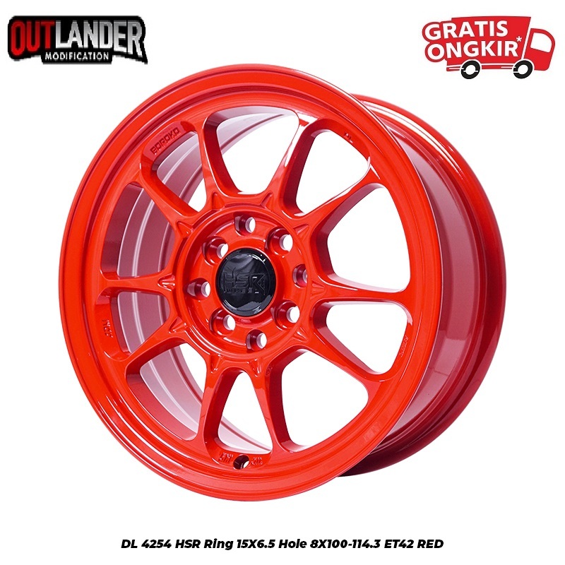 Velg Mobil Ring 15 Baut 4 Warna Merah Untuk Avanza Xenia Livina Confero Spin Lancer Mirage Starlet B