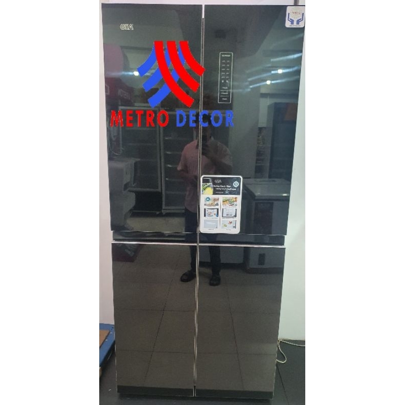 GEA Kulkas 4 Pintu 404L Inox/Silver