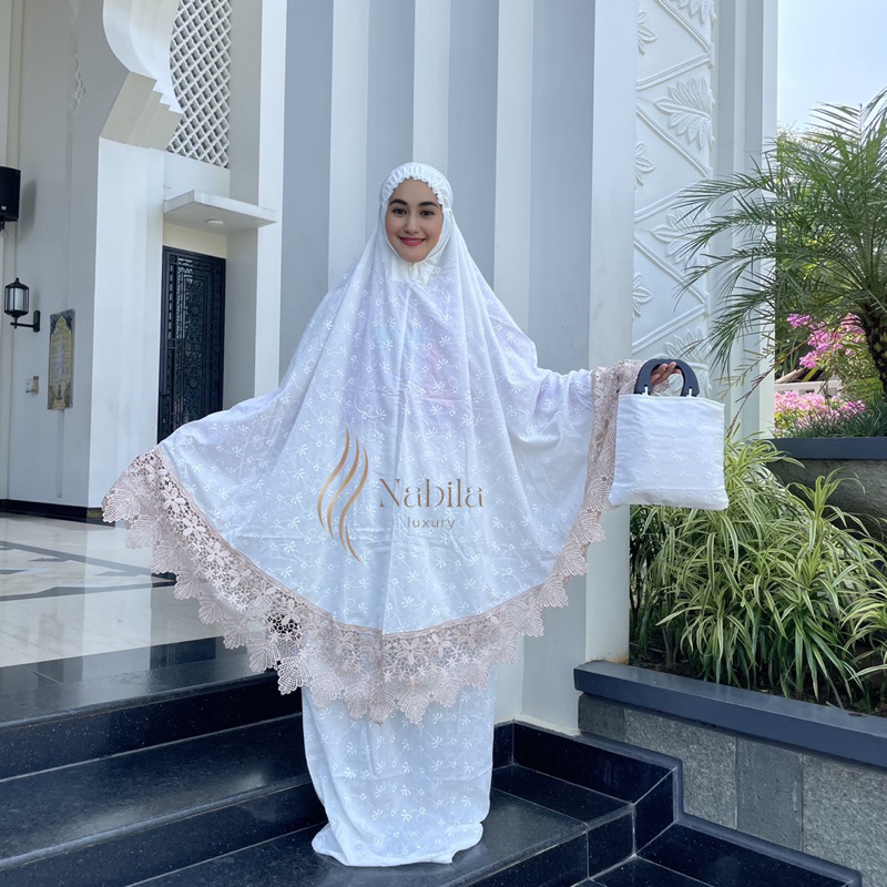 NABILA - MUKENA KATUN PARIS ZAHRANA SERIES - Mukena Dewasa Katun Paris