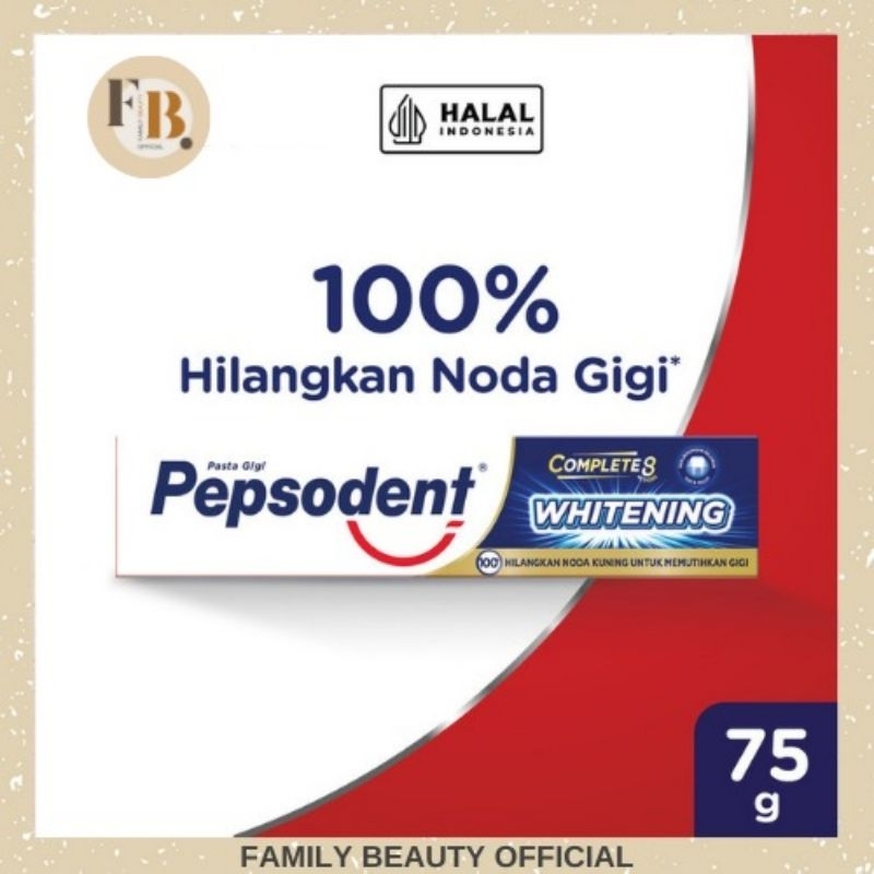 Pepsodent Complete 8 Plus Whitening 75 gr