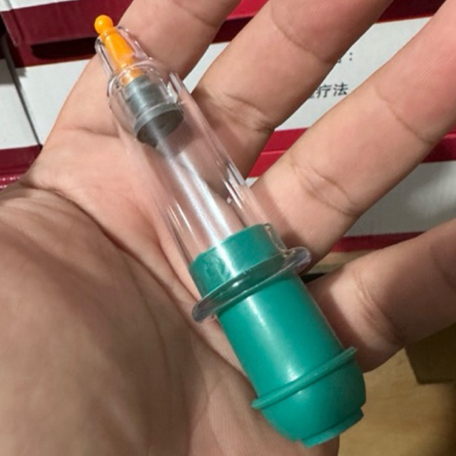 Aurabaik * Stock* Kop Bekam Jari Hijau Kop Jari Kangzhu Alat Bekam Khusus Jari Bekam Jari 1Pcs