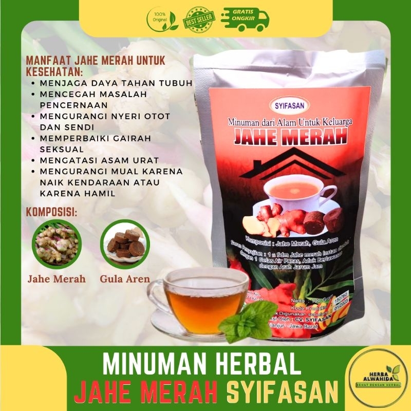 

Minuman Herbal | Jahe Merah Instan Syifasan 100 gram
