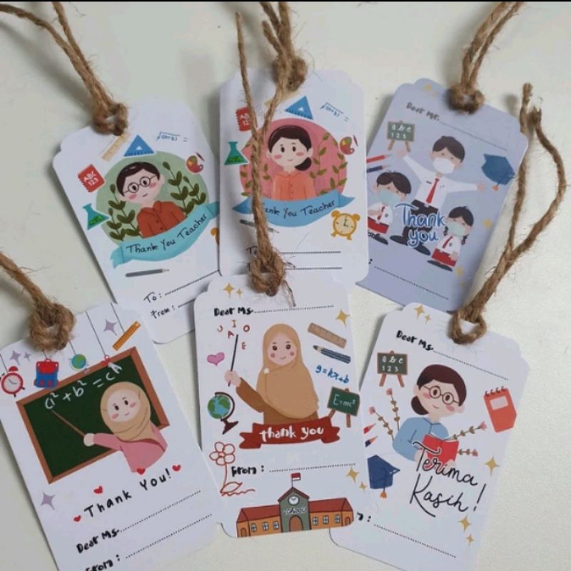 

Hang Tag / Gift Tag Terimakasih Guru - Hadiah Perpisahan Kelas/Wisuda Kelulusan Sekolah