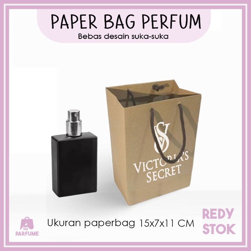 

(+CETAK) Paper Bag Coklat Mini Uk. 15x7x11 CM / Papper Bag Parfume Kado Packaging / Paperbag Parfume Custom Bebas Desain Suka-suka