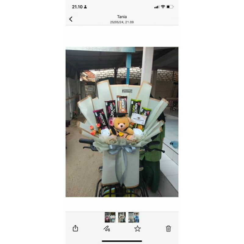 

buket murah toga free nama selempang snack