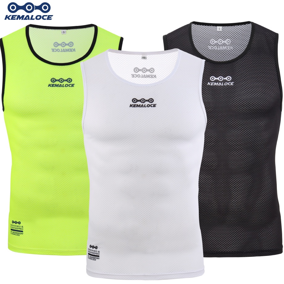 Serba Murah KEMALOCE Rompi Olahraga Bernapas PutihHitamKuning 224 Dingin Rompi Sepeda Pria Cepat Ker