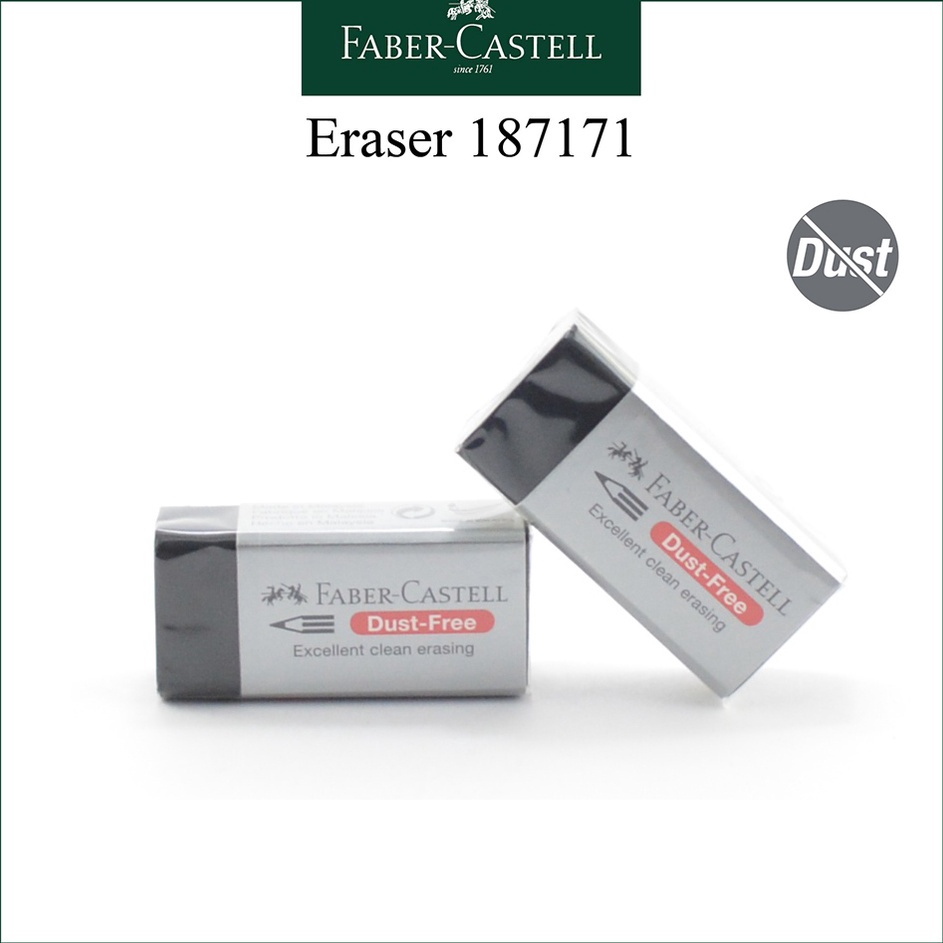 

Penghapus Faber Castell Eraser Dust 7171 Eraser Medium Black Pouch Set 2 Pc