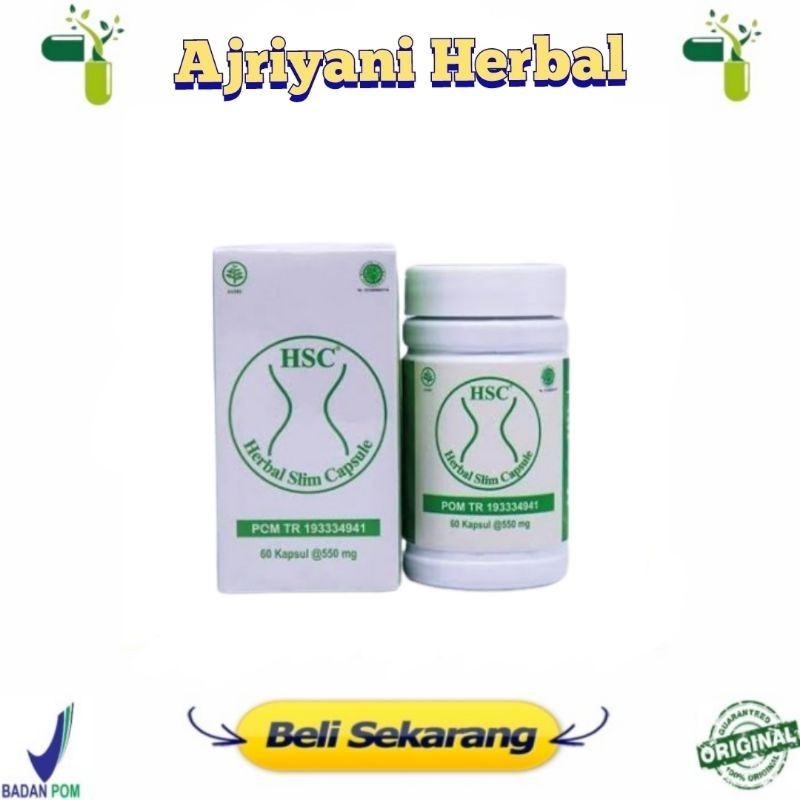 Herbal Slim Hsc Obat Diet Pelangsing Badan Rekomendasi Dokter 100% Asli Original Bpom