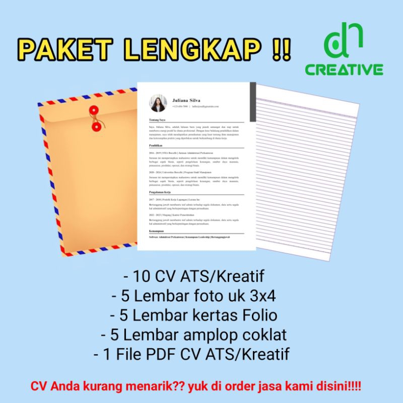 RESUME CV & PAKET LENGKAP SIAP LAMAR KERJA