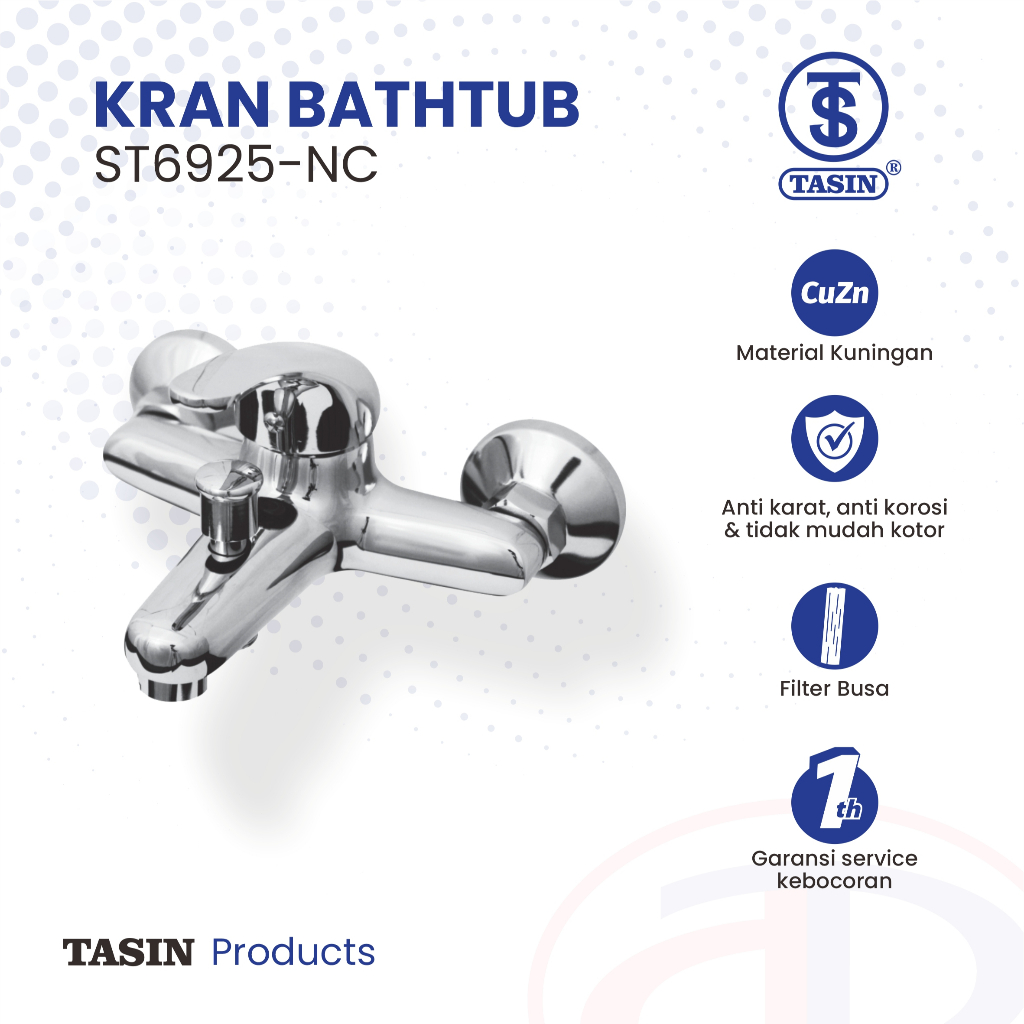 Bathub Shower Mixer / Kran Panas Dingin TASIN ST6925-NC