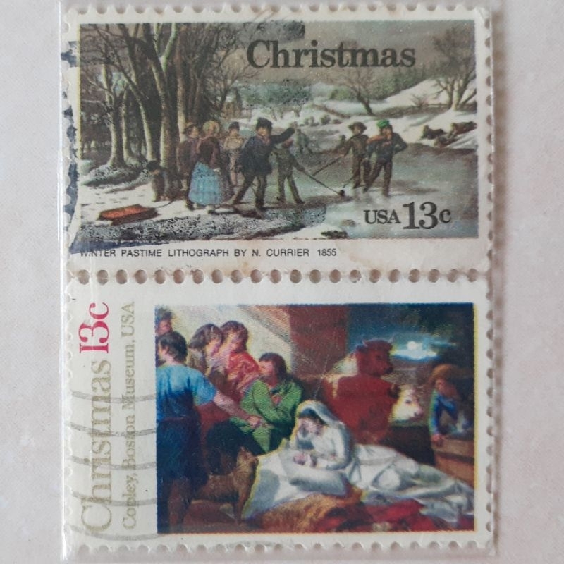 

Perangko USA Christmas 1976 Tahun 1976 set 2pcs